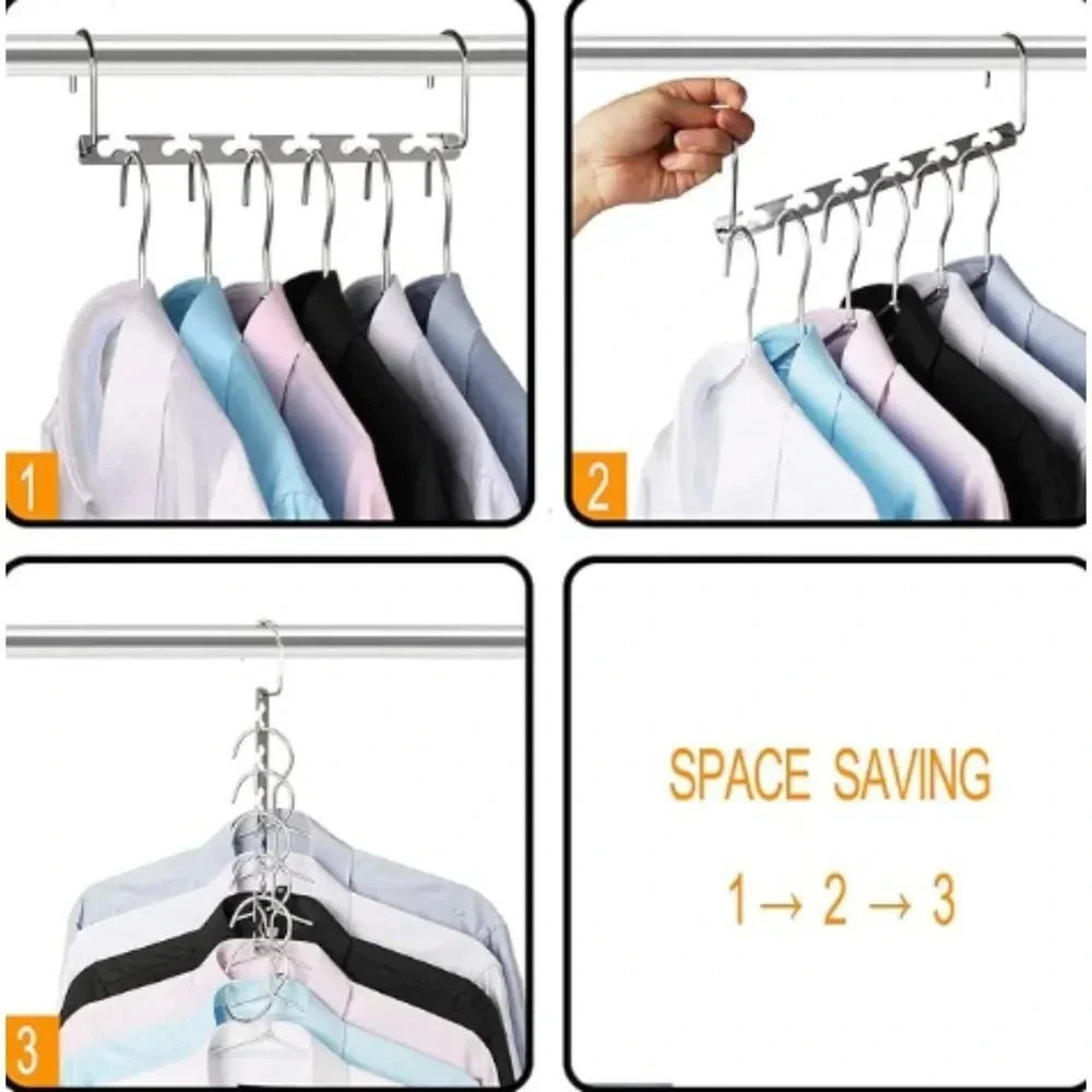 Two Space Saving Metal Hangers